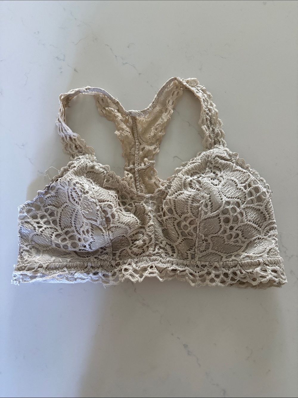Maurices Lace Racerback Bralette in Cream